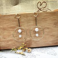 Neue Geometrische Polygonale Herzförmige Perlen Personal Isierte Ohrringe Mode Einfache Ohrringe Weibliche Geschenke Großhandel Einteilige sku image 6