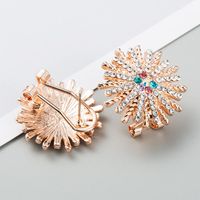 New Fashion Simple Luxury Flower Female Earrings Alloy Color Rhinestone Ear Clip Wholesale main image 5