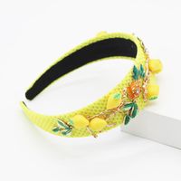 Baroque Headband Fashion Prom Catwalk Lemon Geometric Bracelet Headband Set Wholesale main image 4