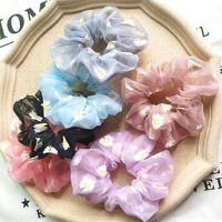 New Fashion Flowers Mesh Scaffolding Wholesale Chrysanthemum Cheap Scrunchies main image 6
