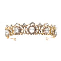 New Fashion Classic Round Crown Retro Luxury Hollow Bride Wedding Head Ornaments main image 1