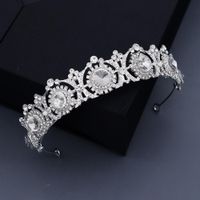 New Fashion Classic Round Crown Retro Luxury Hollow Bride Wedding Head Ornaments main image 3