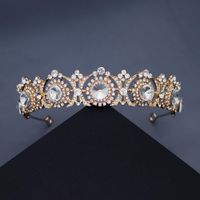 New Fashion Classic Round Crown Retro Luxury Hollow Bride Wedding Head Ornaments main image 5