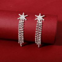 Korean New Fashion Six-pointed Star Tassel Earrings Wholesale main image 4
