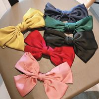 Korea Large Bow Hairpin Spring Clip Hair Accessories Clip Hairpin Headdress Girl Hair Rope Wholesale main image 1