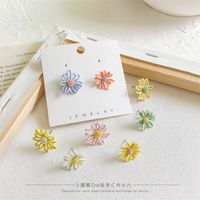 Gd Même Style Japonais Et Coréen Tendance Creux De Fleur De Marguerite Boucles D'oreilles Boucles D'oreilles Internet Celebrity Graceful Personnalité Printemps Et D'été Oreille Goujons main image 1