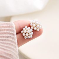 Korean New Fashion Irregular Pearl Ball Retro Earrings Nihaojewelry Wholesale main image 1