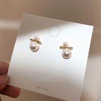 Korean New Fashion Simple Wild Size Pearl Earrings Wholesale main image 1