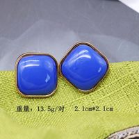 New Fashion Simple Square 925 Silver Pin Earrings Wholesale main image 5