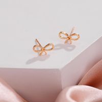 Korean New Fashion Bow Metal Earrings Wholesale Nihaojewelry main image 3