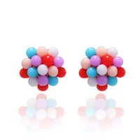 Korean Simple Color Colorful Ball Ball Geometric Earrings Nihaojewelry Wholesale main image 1