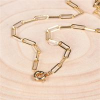 Copper Fashion Geometric Plating Necklace main image 7