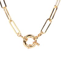 Copper Fashion Geometric Plating Necklace main image 6
