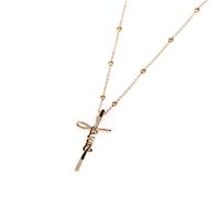 New Fashion Hip-hop Jewelry Stainless Steel Micro-set Zircon Cross Pendant Necklace main image 6