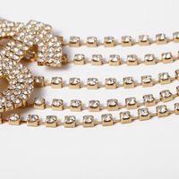 New Fashion Claw Chain Diamond Geometric Dollar Sign Punk Zircon Necklace Wholesale main image 5