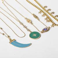 New Fashion Y-shaped Star Star Micro-inlays Creative Star Tassel Pendant Multi-layer Necklace main image 5