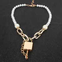 Mode Temperament Perlens Chloss Halskette Anhänger Ins Einfache Schlüsselbein Kette Halskette Weiblich 13590 main image 4