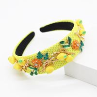 Baroque Headband Fashion Prom Catwalk Lemon Geometric Bracelet Headband Set Wholesale sku image 2