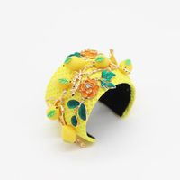 Baroque Headband Fashion Prom Catwalk Lemon Geometric Bracelet Headband Set Wholesale sku image 1