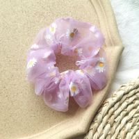 New Fashion Flowers Mesh Scaffolding Wholesale Chrysanthemum Cheap Scrunchies sku image 7