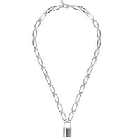 New Fashion Retro Geometric Simple Lock Necklace Wholesale sku image 1
