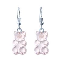 Han Zhi Shang  Transparente Bonbon Farbe Bären Anhänger Ohrringe Kreative Retro Einfache Bären Ohrringe Ohrringe Frauen sku image 1