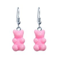 Han Zhi Shang  Transparente Bonbon Farbe Bären Anhänger Ohrringe Kreative Retro Einfache Bären Ohrringe Ohrringe Frauen sku image 6