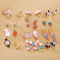 New Fashion Animal Cartoon Earrings Creative Retro Cute Sweet Fruit Earrings main image 1