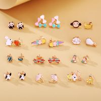 New Fashion Animal Cartoon Earrings Creative Retro Cute Sweet Fruit Earrings main image 6