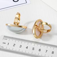 New Fashion Imitation Mother-of-pearl Ring Exaggerated Pearlescent Adjustable Ring Wholesale main image 5