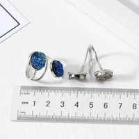 New Fashion Imitation Natural Stone Ring Resin Adjustable Ring Wholesale main image 5