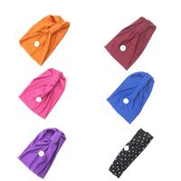 New Mask Anti-leather Button Fitness Hair Band Sports Yoga Knitted Sweat-absorbent Hair Band Wholesale main image 4