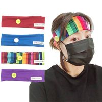 Grenz Überschreitende Neue Sport Yoga Strick Schweiß Absorbierende Haarband Maske Anti-le Stirnband Turban Spot Großhandel 2021 main image 1