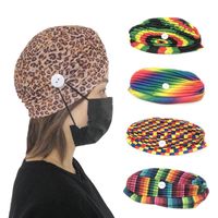 The New Fashion Colorful Stripe Fabric Headband Button Anti-le Hairband Wholesale main image 1