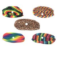 The New Fashion Colorful Stripe Fabric Headband Button Anti-le Hairband Wholesale main image 6
