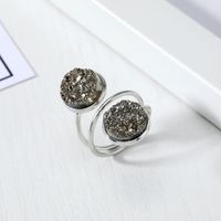 New Fashion Imitation Natural Stone Ring Resin Adjustable Ring Wholesale sku image 3