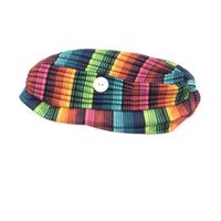The New Fashion Colorful Stripe Fabric Headband Button Anti-le Hairband Wholesale sku image 4