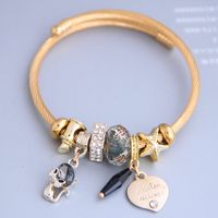 New Fashion Simple Cute Cat Love Pendant Multi-element Bracelet Yiwu Nihaojewelry Wholesale sku image 1