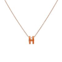 New Fashion Simple Geometric H Letter Pendant Necklace Wild Clavicle Chain main image 6