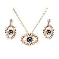New Fashion Devil&#39;s Eye Necklace Earrings Wholesale Nihaojewelry main image 1
