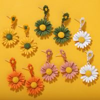 New Fashion Bridal Flower Daisy Sweet Earrings For Women main image 4