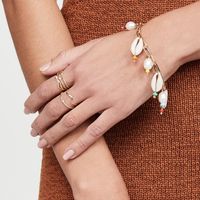 New Fashion Alloy Chain Handmade Shell Woven Bracelet Wholesale main image 1