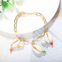 New Fashion Alloy Chain Handmade Shell Woven Bracelet Wholesale main image 5