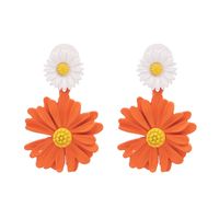 Korean Fashion Spray Paint Chrysanthemum Earrings Nihaojewelry Wholesale sku image 2