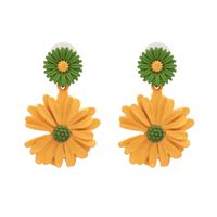 Korean Fashion Spray Paint Chrysanthemum Earrings Nihaojewelry Wholesale sku image 6