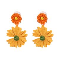 Korean Fashion Spray Paint Chrysanthemum Earrings Nihaojewelry Wholesale sku image 7