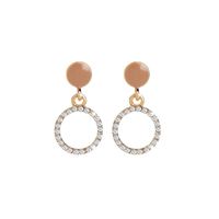 Korean New Fashion Diamond-set Wild Earrings Diamond-set Geometric Circle Earrings sku image 2