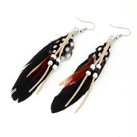 Korean Fashion Beaded Feather Earrings Nihaojewelry Wholesale main image 11