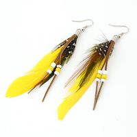 Korean Fashion Beaded Feather Earrings Nihaojewelry Wholesale main image 12