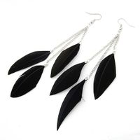Korean Fashion Simple Feather Earrings Nihaojewelry Wholesale main image 6